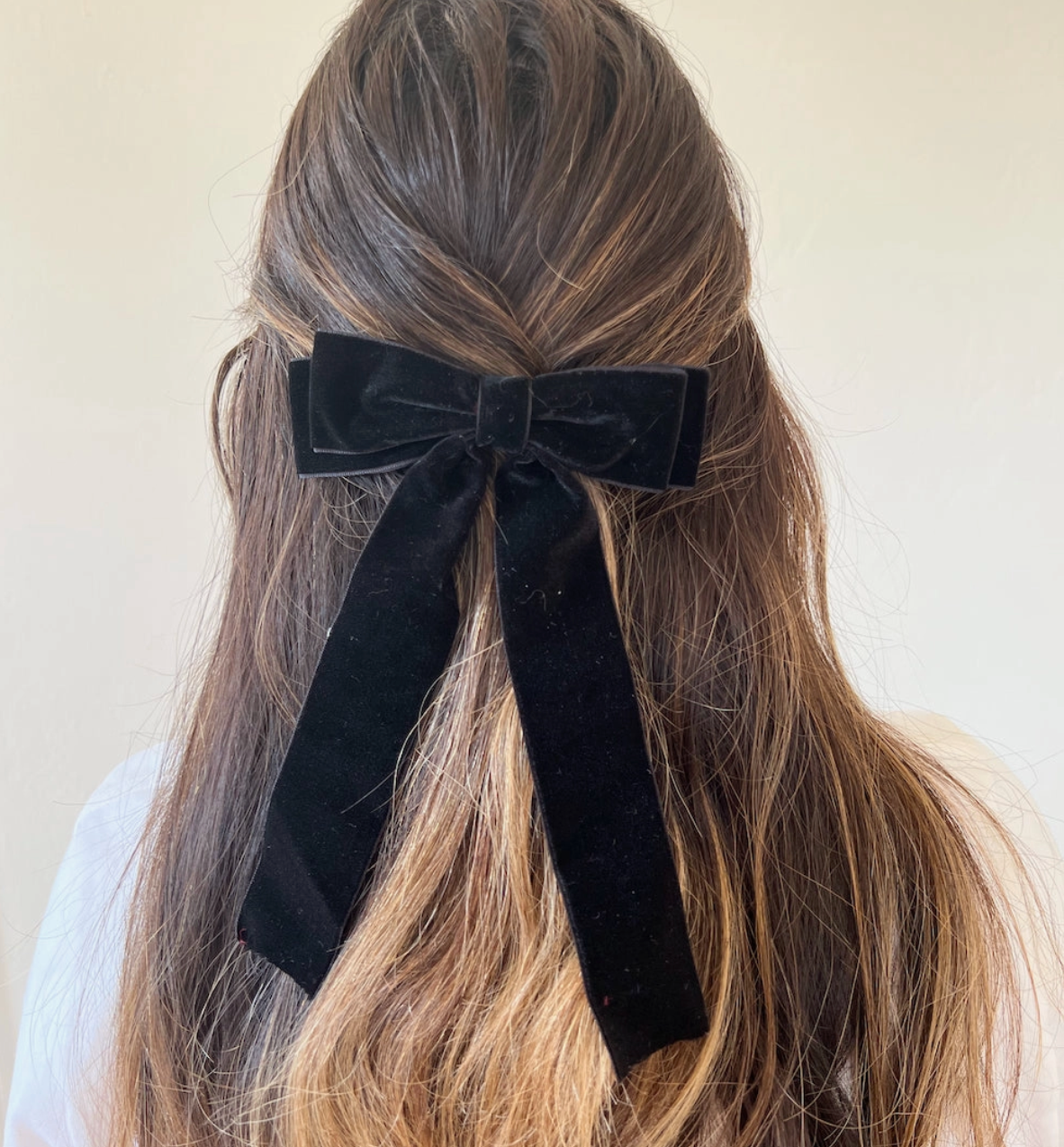 Classic Velvet Hair Bow Barrette by Deanna