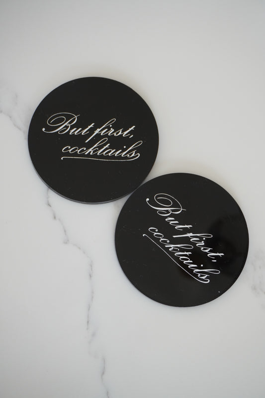 But First, Cocktails Coaster Set