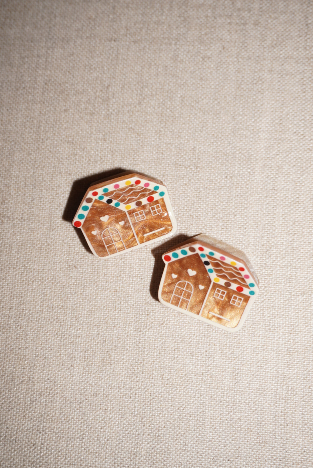 Mini Gingerbread House Claw Clip