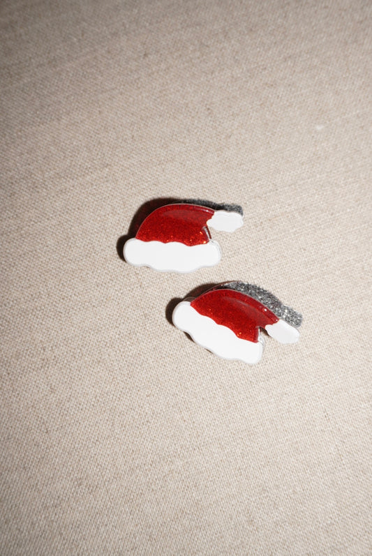 Mini Santa Hat Claw Clip