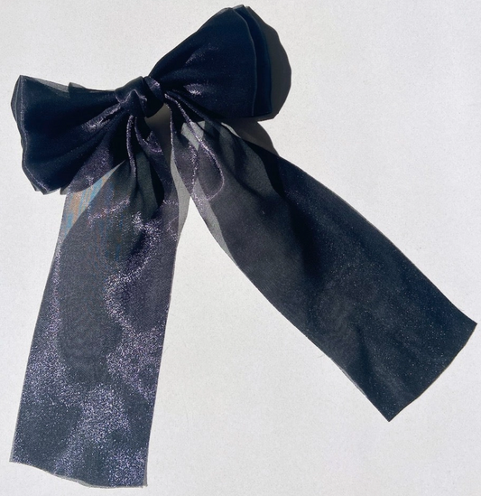 Black Organza Hair Bow