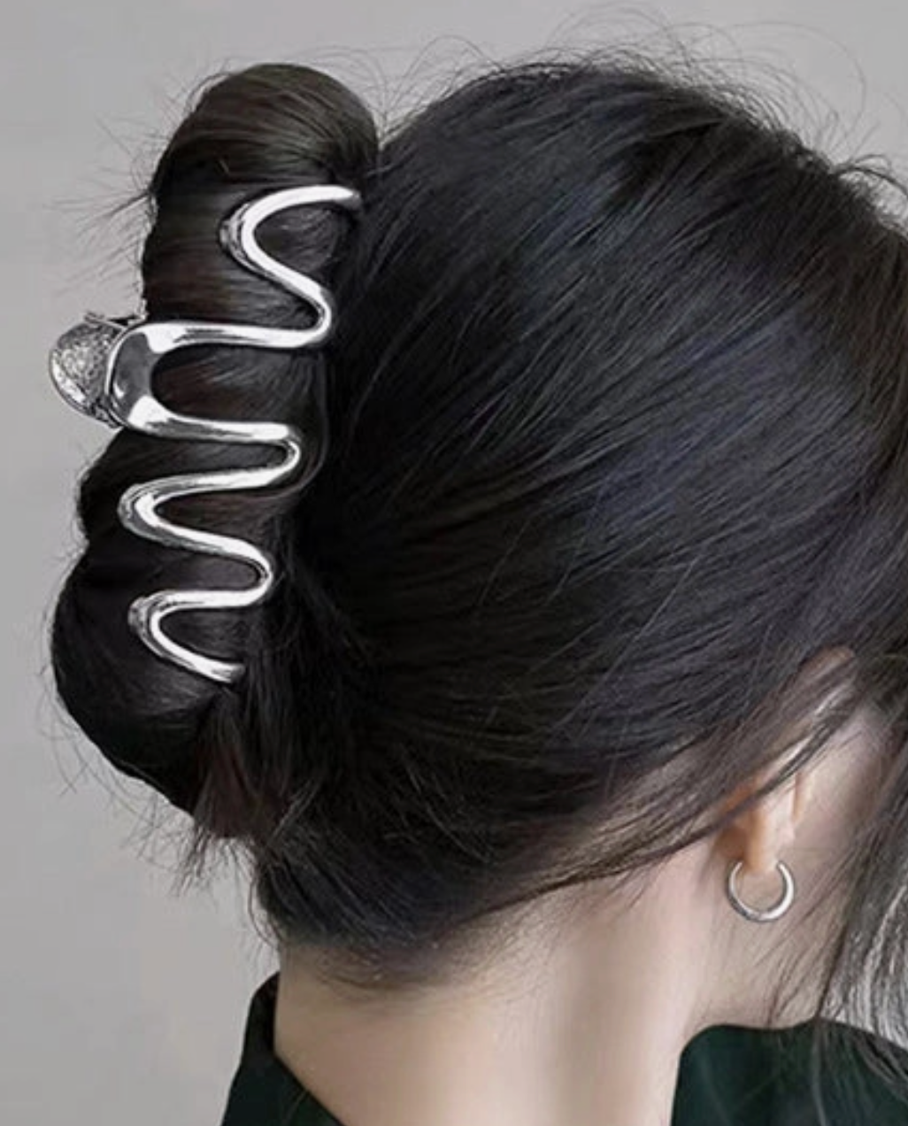 Silver Swirl Claw Clip