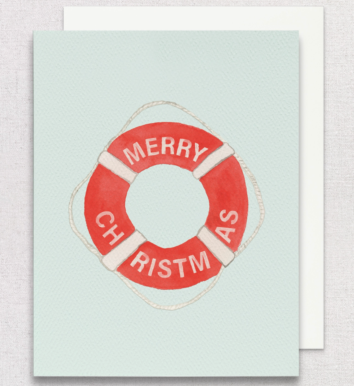 Christmas Life Preserver Greeting Card